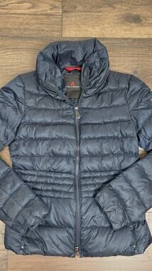 PEUTEREY Goose Down Water Resistant Ski Jacket Navy Blue Puffer Coat Women 42 S